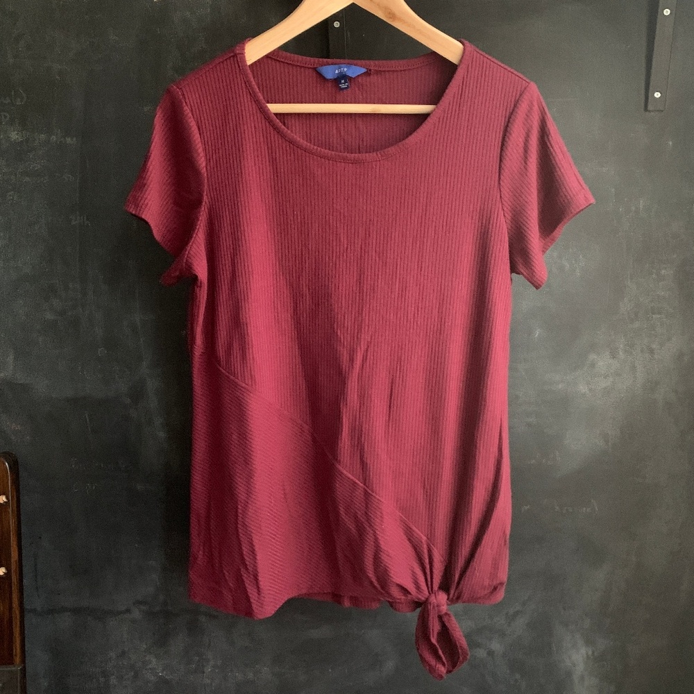 Apt. 9 ribbed tie waist tee